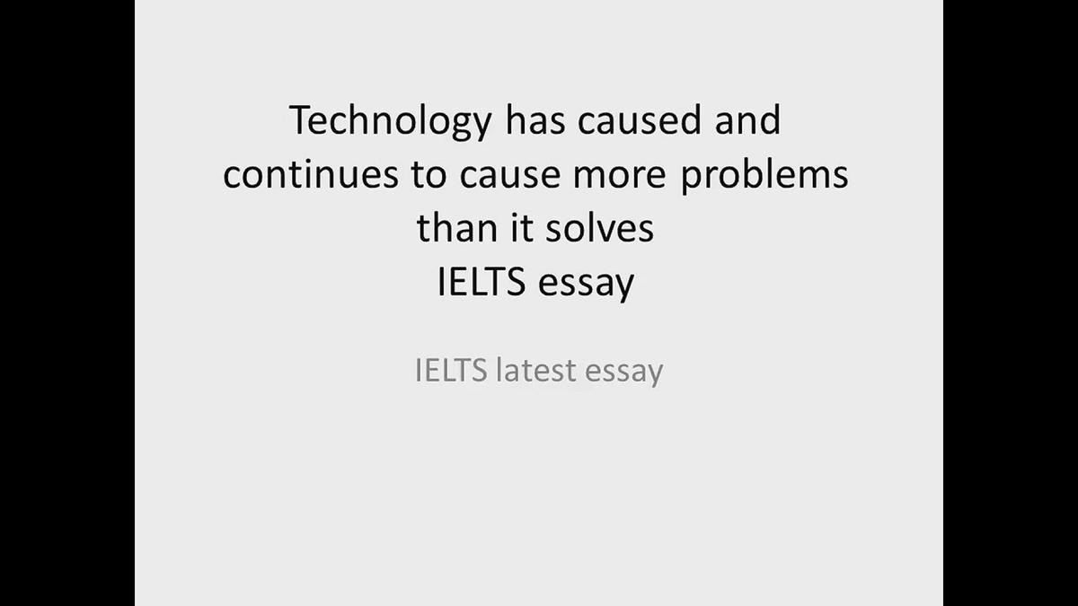 essay for ielts on technology