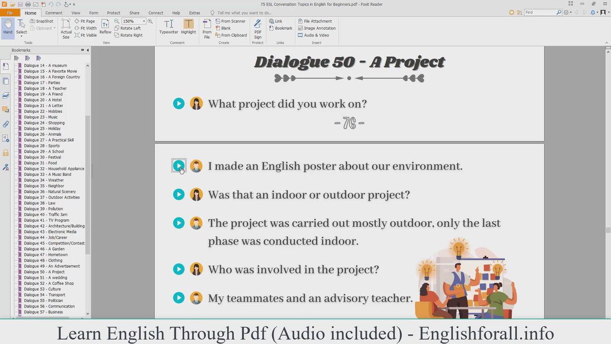 'Video thumbnail for English Conversation About A Project'
