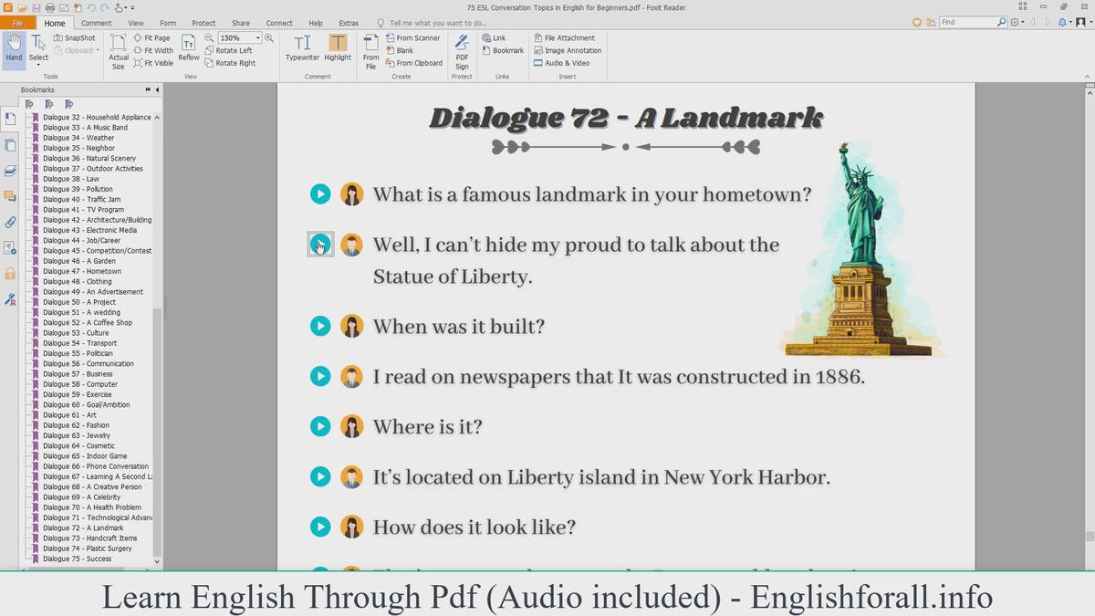 'Video thumbnail for English Conversation About A Landmark'