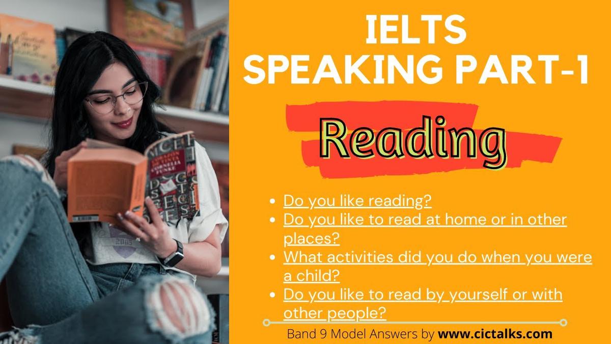 'Video thumbnail for IELTS Speaking Part 1 | Topic - Reading | Questions & Answers [With Band 9 Vocabulary]'