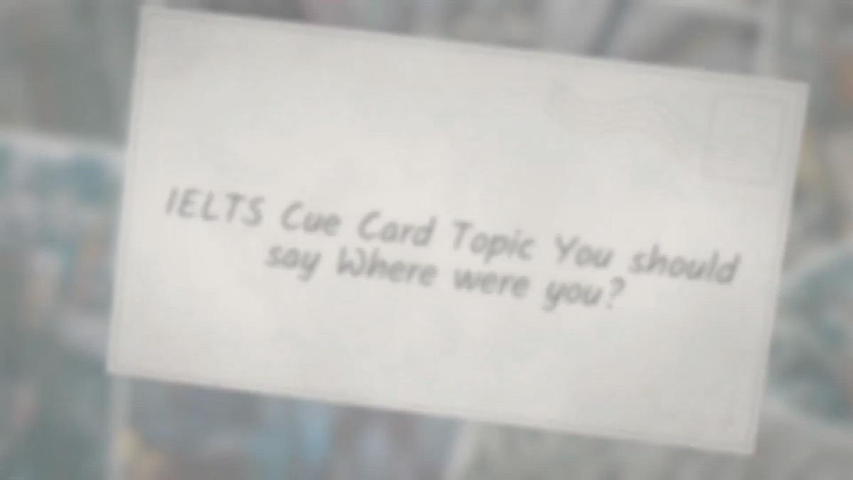 'Video thumbnail for Describe a time when you first talked in a foreign language IELTS cue card'