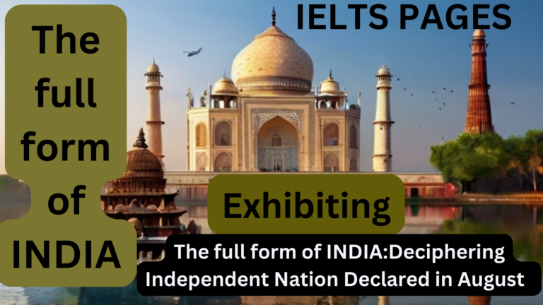 The Full Form Of INDIA